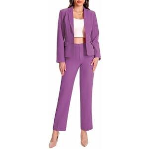 NEW YUNCLOS women's 2 piece suit set in purple